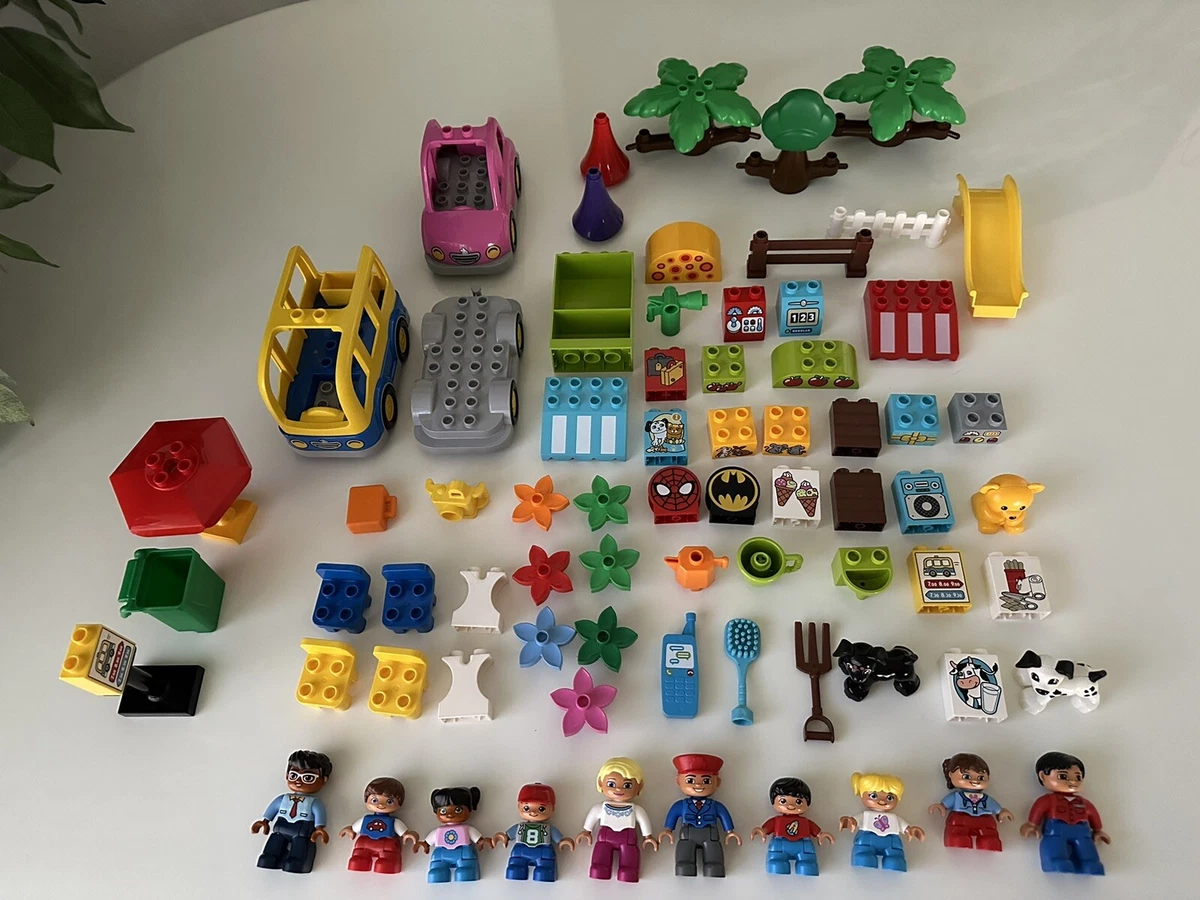 Lego Duplo School Bus Car Figures Animals Trees Pieces eBay