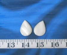  Mother-of-Pearl MOP Shell Jewelry Blanks  Polished Ivory-Color Teardrops 