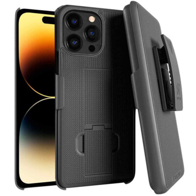 Rome Tech Apple iPhone 14 Pro Belt Clip Holster Phone Case, Cover With Belt Clip