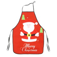 TtS Christmas Apron Kitchen BBQ Adults Unisex Red Santa Party Fancy Costume UK