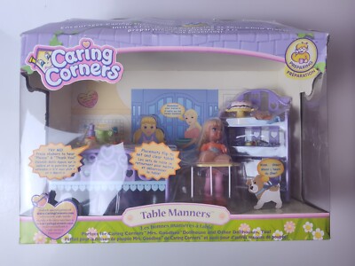 Table Manners. Mrs Goodbee Learning Curve Caring Corners Doll Set NEW 