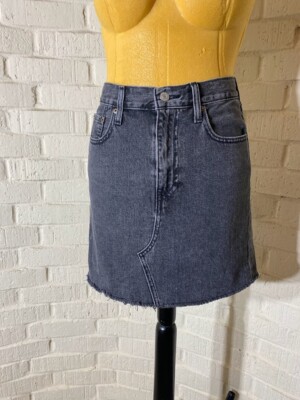 LEVI STRAUSS CO acid wash black straight jean skirt size 26