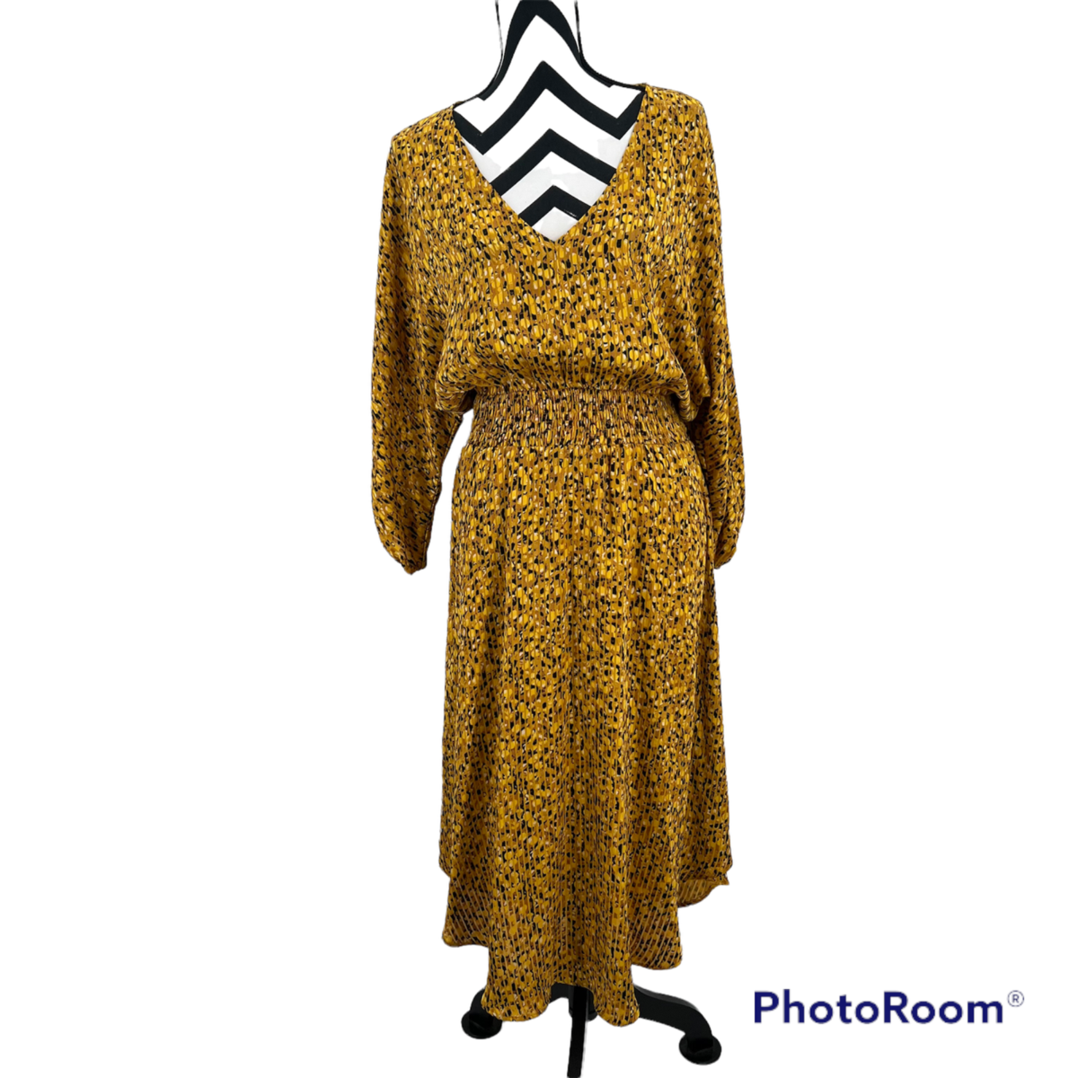 Anthropologie Marigold Midi Dress Smocked Waist Size M