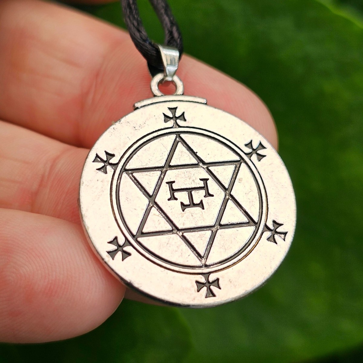 Hexagram Pendant Hex Necklace Key of Solomon Powerful Amulet Occultist  Jewellery