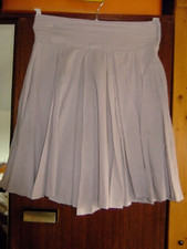 Vintage New Look 915 Skirt Beige Brown Flared Pleated Lined Cotton Size 152 6 8