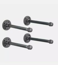 Pipe D COR Industrial Pipe Shelf Brackets 4 Pack Authentic Pipe Plumbing Fitt...