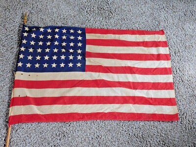 Vintage WWII or Later 48 Star USA Flag 33