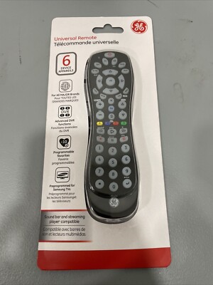 GE Universal Remote Control 8 Devices #26607 For TV, Blu-ray, & More! Brand New!