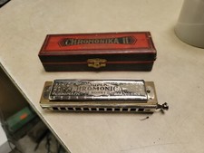 Vintage The Super Chromonica Hohner Harmonica in Chromonika ii box T7346