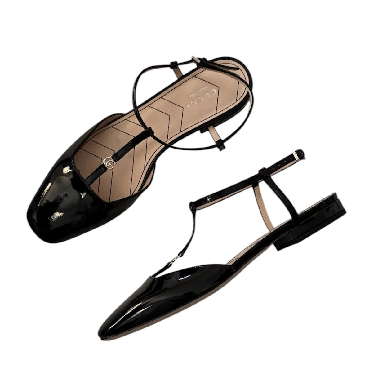 Ballerines plates neuves Gucci double G finition brevetée taille 38 noir PDSF