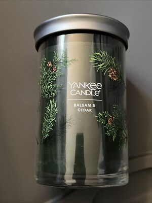 YANKEE CANDLE BALSAM & CEDAR LG. LOT OF (4)SMELLS LIKE YOU RE OUT IN THE WILD