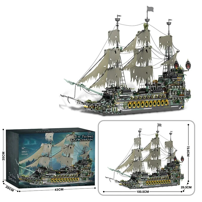 5865PCS The Flying Dutchman Pirate Ship Building Blocks Ghost Ship