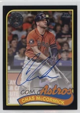 2024 Update 1989 Topps Baseball Black /199 Chas McCormick #89BA2-CMC Auto