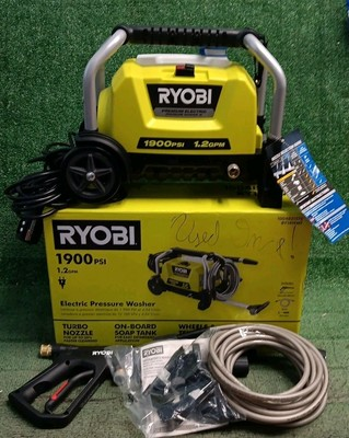 #ad Ryobi 1.2 GPM 1900 PSI Electric Corded Water Pressure Washer Kit Used Once $99.99