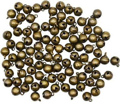 100 PCS Vintage Bronze Mini Jingle Bells 1/2 Inch for Crafts and Jewelry