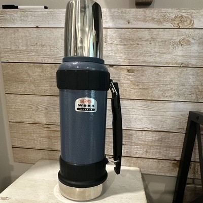Thermos Work Series Vacuum Flask Blue/Black w/ Handle Twist Lid