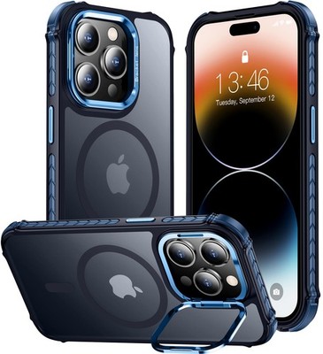 Strong Magnetic & Lens Stand for iPhone 14 Pro Case,[Fit for MagSafe][Mil-Gra...