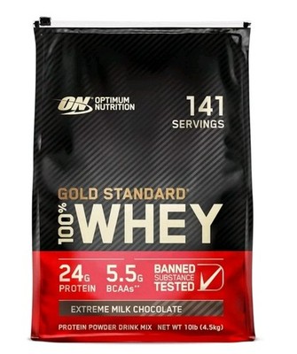 Optimum Nutrition Gold Standard 100% Whey Protein, MilkChocolate - 10lb