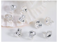Stainless Steel Replacement spare  Butterfly backs  1.2mm Earrings Silver colour