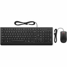 Lenovo Essential Wired Keyboard Mouse Combo - US English, Adjustable Feet,