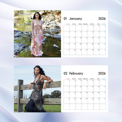 Bella Hadid 2026 Wandkalender, Supermodel Fashion Poster, stilvolle Geschenkidee - Bild 2 von 6