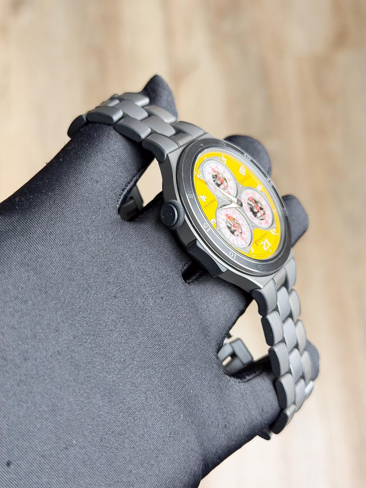 F.P.Journe Centigraphe Line Sport Titanium Yellow Bracelet Preowned CTS2/CT2 image 5