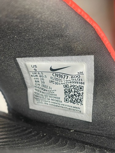 Sandalo donna Nike, Victori CN9677-800 nero/rosso SINTETICO taglia 9 - Foto 3 di 3