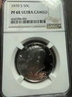 1970 S Kennedy ULTRA CAMEO PF68 Proof 68 Ngc 50c Half Dollar