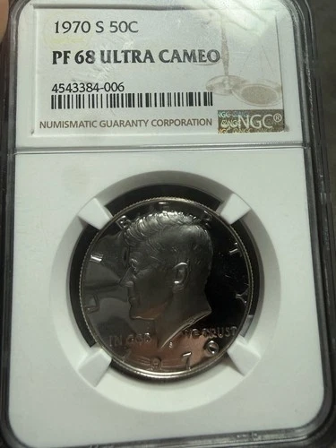 1970 S Kennedy ULTRA CAMEO PF68 Proof 68 Ngc 50c Half Dollar