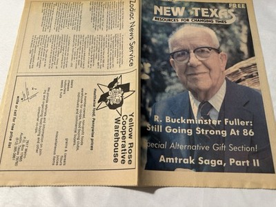 New Texas Nov Dec 1981 R Buckminster Fuller Amtrak Part II Alt Magazine