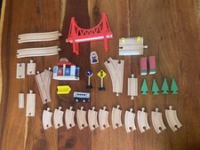 Wooden Train Railway Track,Bridge And Assortment works withThomas Friends BRIO