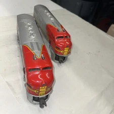 Vintage 1950s Postwar Lionel O Gauge #2353 Santa Fe AA F3 Diesel Tested Set