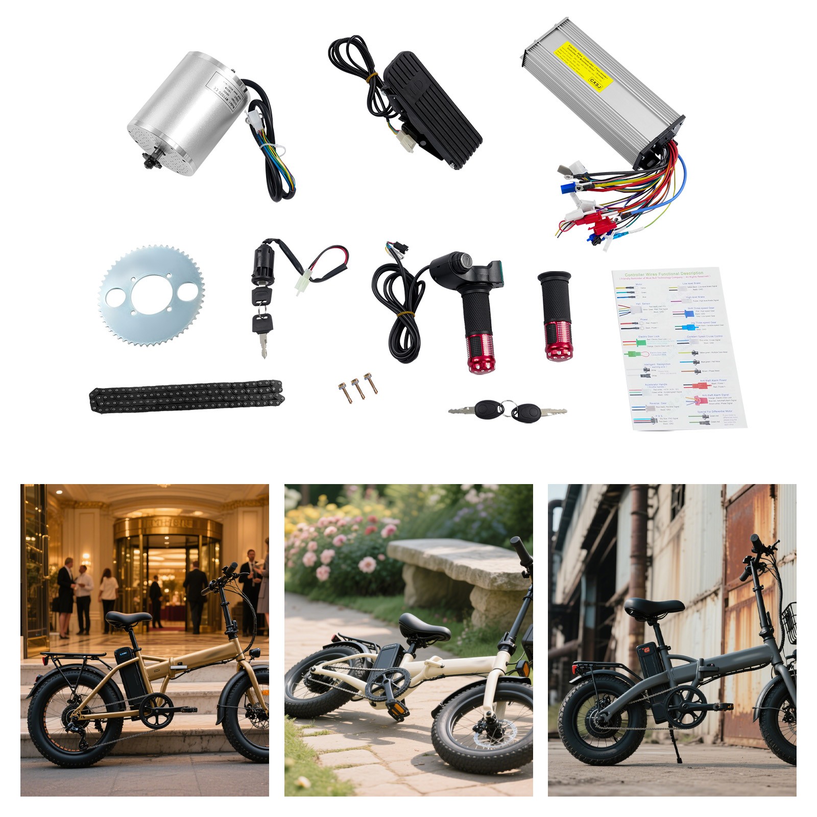 Kit motore elettrico 1800W per E-Bike foto 3