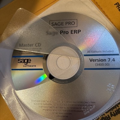 BRAND NEW NEVER USED Sage PRO SERIES MASTER CD Ver7.4.  All Editions Included.