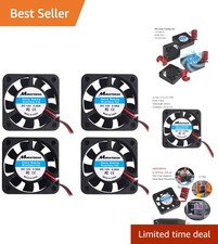 4 Pack 40mm 12V Cooling Fans with 28cm Cable for 3D Printer DVR Electronics