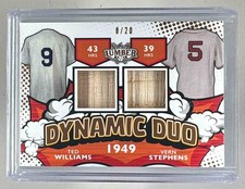 Ted Williams Vern Stephens 2024 Leaf Lumber #DD-17 Bronze Dynamic Duo Patch /20