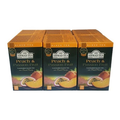 Ahmad Tea   Pfirsich und Passionsfrucht, 20 Teebeutel, 6er-Pack