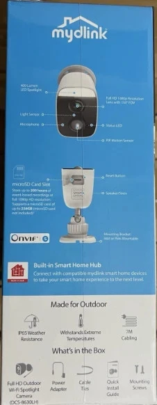 Cámara foco Wi-Fi exterior serie D-Link Pro Full HD DCS-8630LH Foto 2 de 2