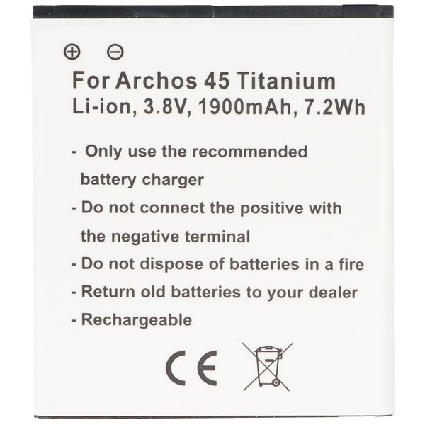 Akku Passend FüR Den Archos 45 Titanium Akku AC45TI-image