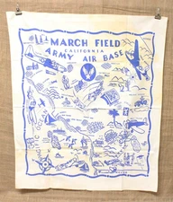 WWII era Souvenir Banner - March Field Army Air Base, California