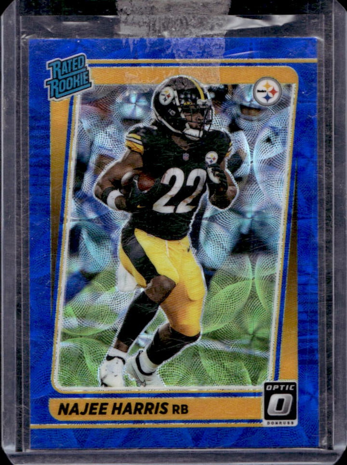 2021 Donruss Optic Najee Harris Blue Scope Rated Rookie #213 Steelers