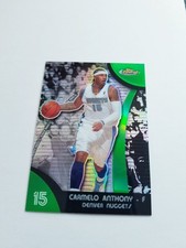 CARMELO ANTHONY 2007-08 TOPPS FINEST GREEN REFRACTOR #133/149 NUGGETS #15