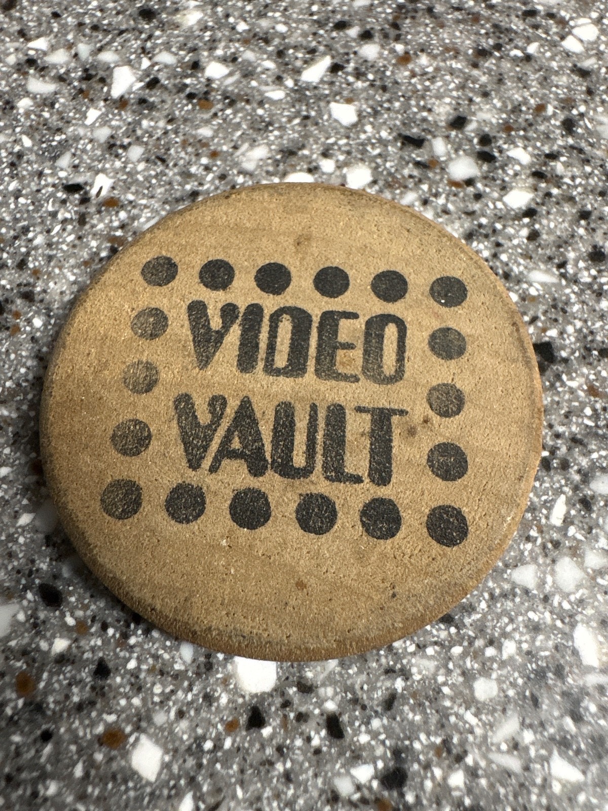 Video Vault 1/10 (Free Movie Wooden Token/Wooden Nickel) | 90’s Collectible | 