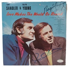 Sandler & Young - Love Makes The World Go Round LP  AUTOGRAPHED VG / VG