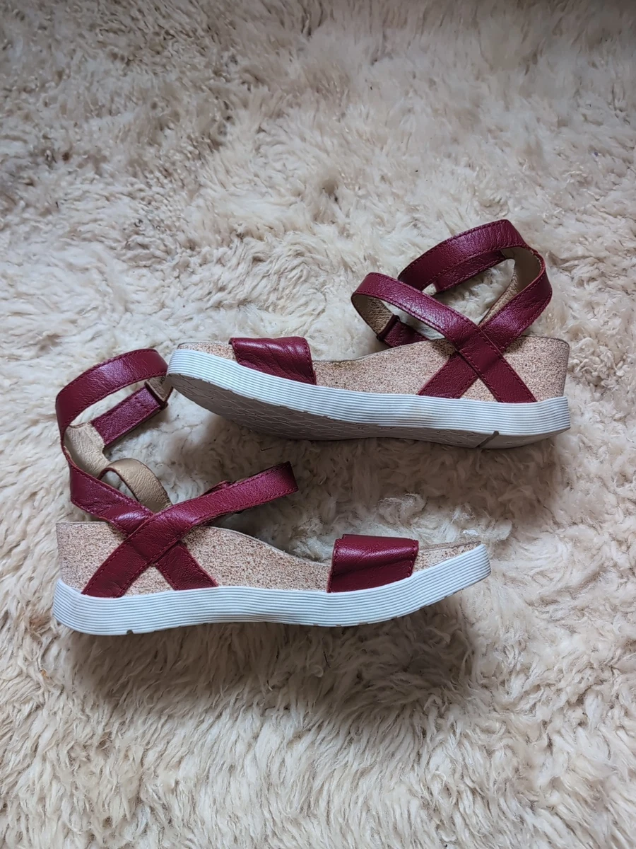 Fly London Wedge Sandal in Metallic