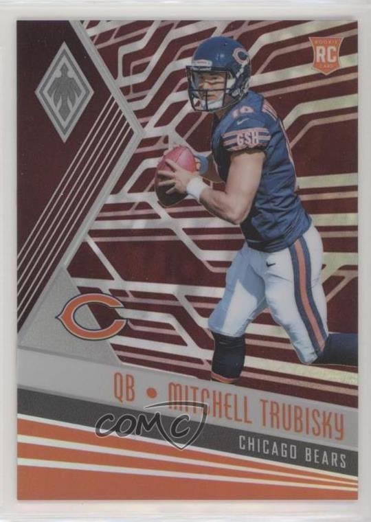2017 Panini Phoenix Rookies Red /299 Mitchell Trubisky #102 Rookie RC
