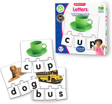 : Match It - Letters - 20 Piece Self-Correcting Spelling Puzzles for Three Lett