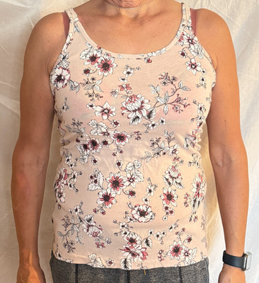 Soft Girl Aesthetic Blumen Tanktop L / M Rosa Romantik Pur 