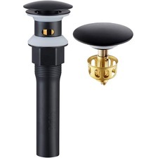 Pop Up Drain, Bathroom Sink Drain Stopper with Overflow, Vessel Sink Drain As...