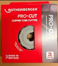 Rothenberger Pro-Cut 15mm Copper Tube Cutter Pipe Slice
